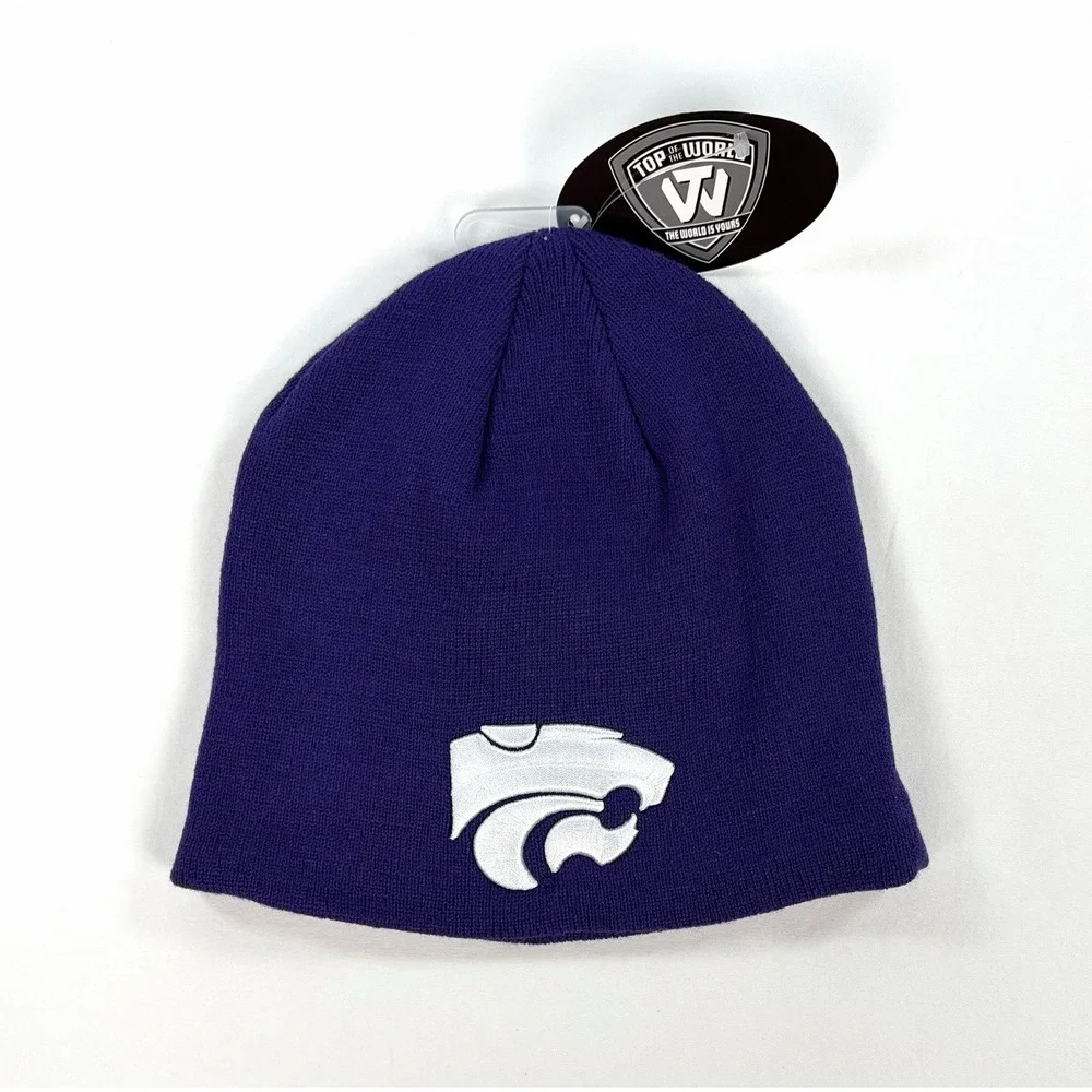 K-State Wildcats Beanie Hat Top of the World Purple Knit Skull Cap NCAA New